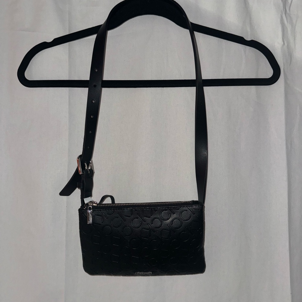 Calvin Klein Embossed Black Crossbody Bag